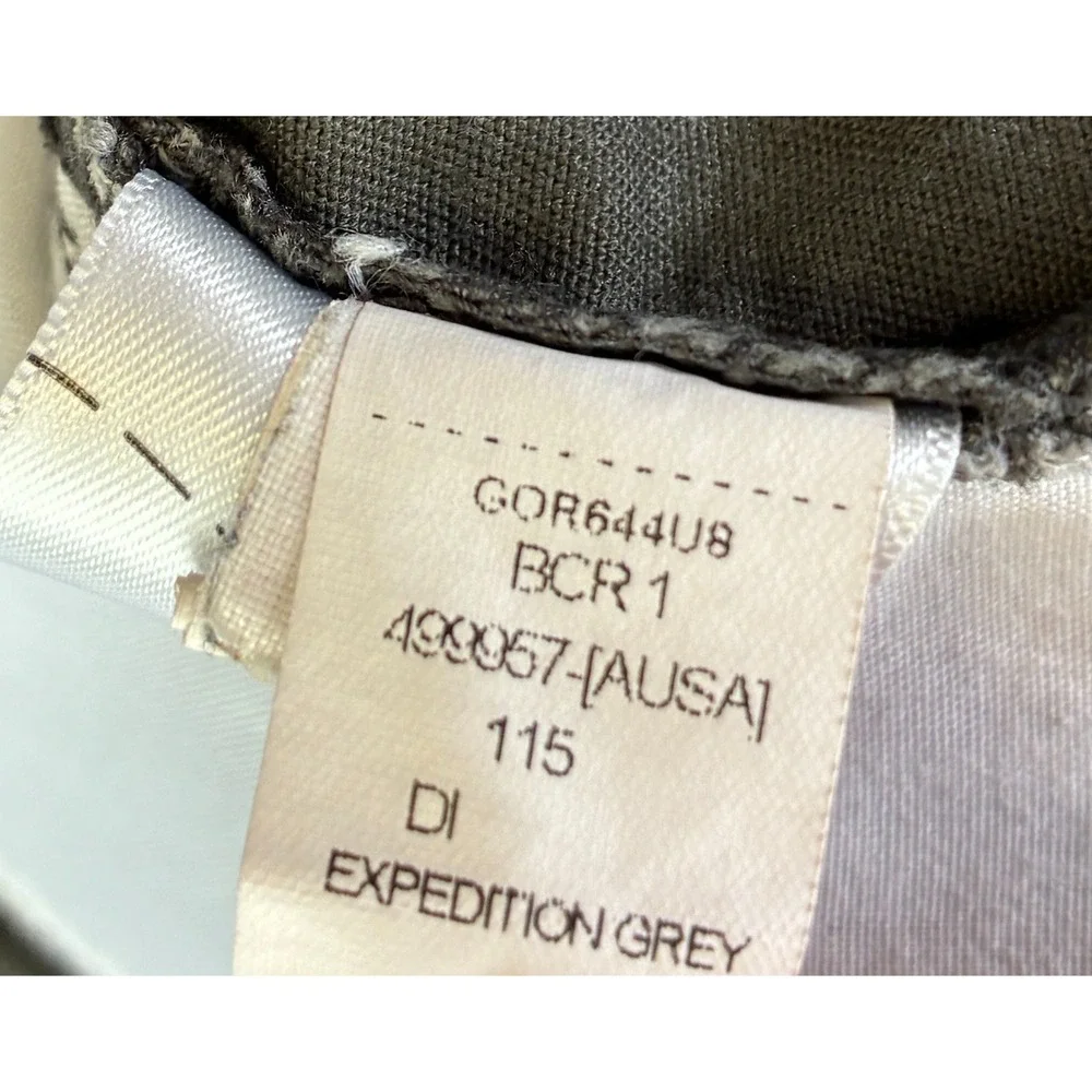 GAP Mens Slim Stretch Pants 34x34 Expedition Grey 5 Pocket Chino Denim